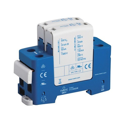 EDT2350R100 DIN Rail Surge Protection Class II 100 kA 8/20 μs Max Discharge Current